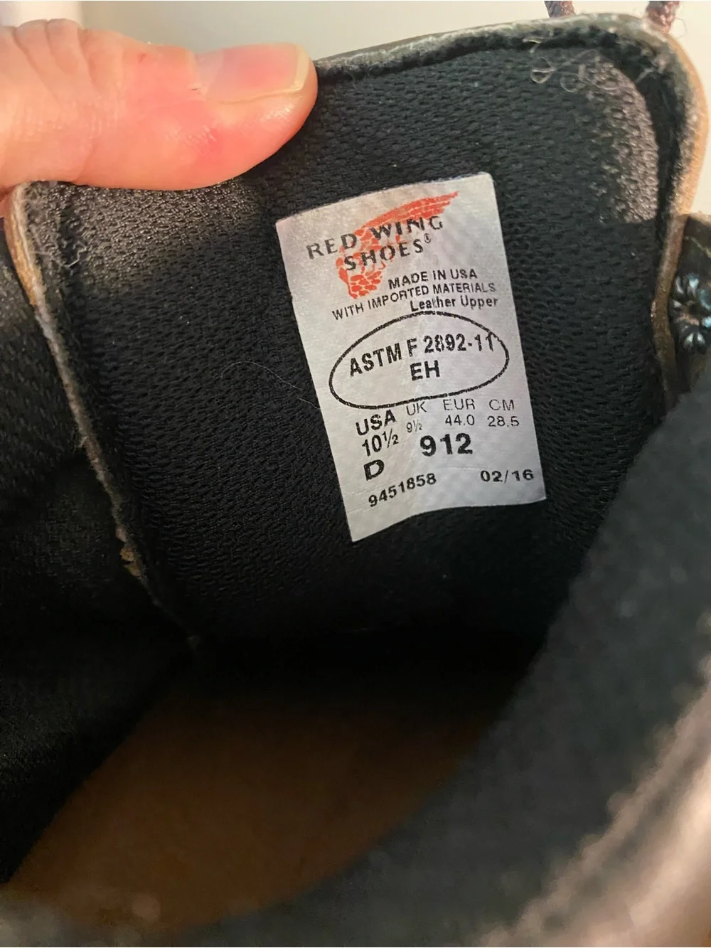 Red Wing Shoes Brown Leather Lace-Up Work Boots